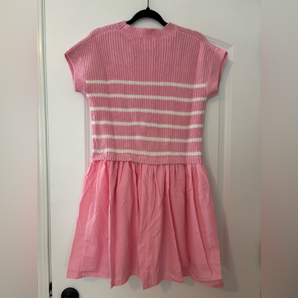 NWT Entro Pink and White Striped Dress - Picture 7 of 7